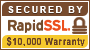 This seal is issued to www.landofjade.com by RapidSSL.